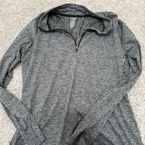 Gray Quarter-Zip Pullover